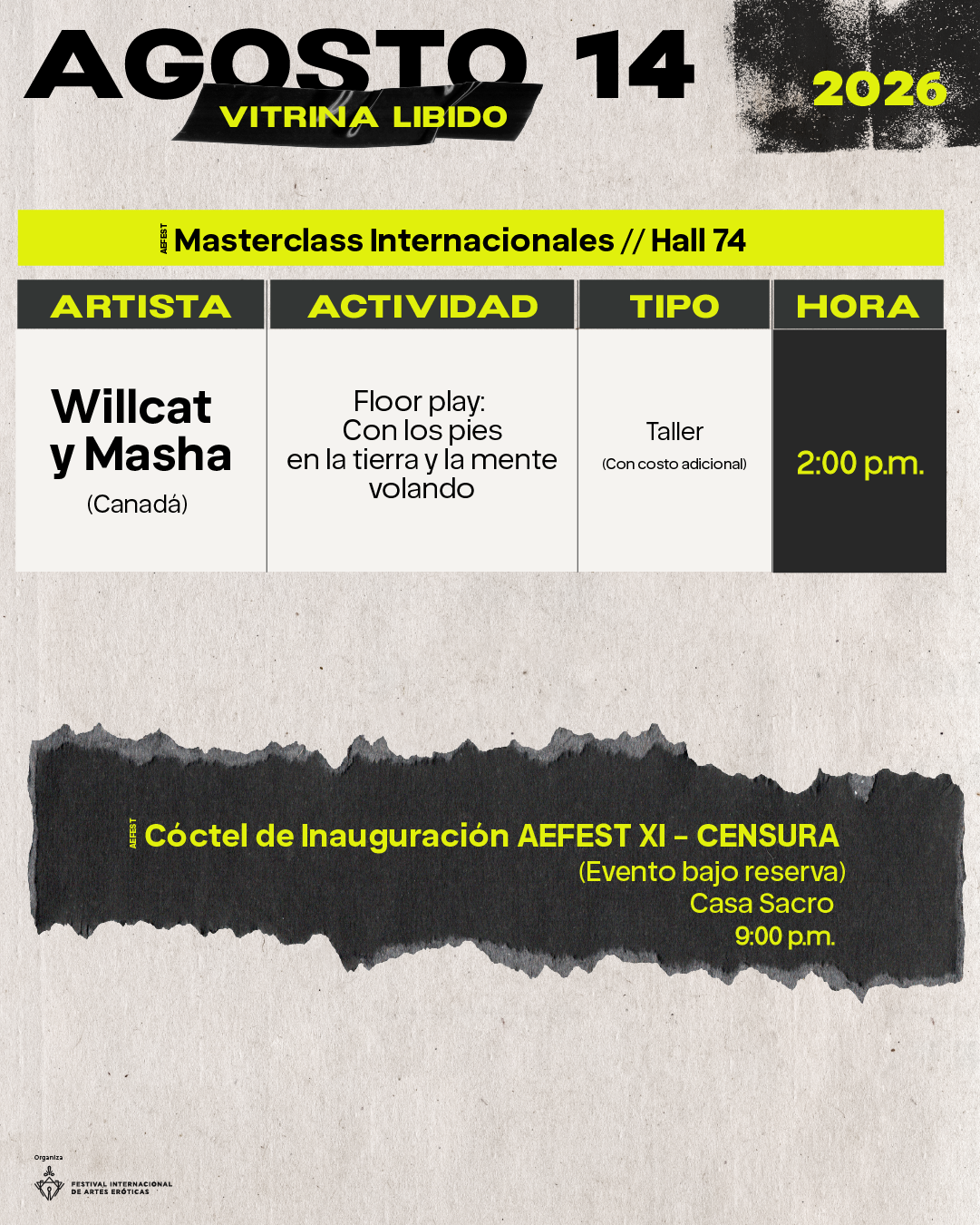 PROGRAMACIÓN AEFEST - AGOSTO 14 — imagen 2