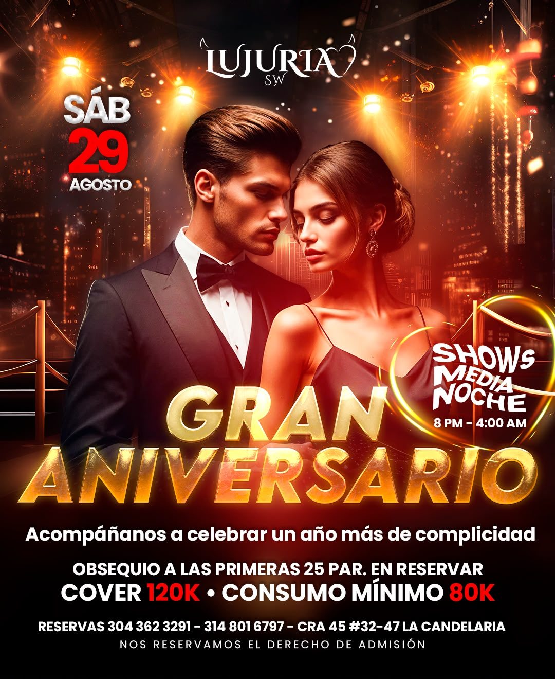 GRAN ANIVERSARIO LUJURIA