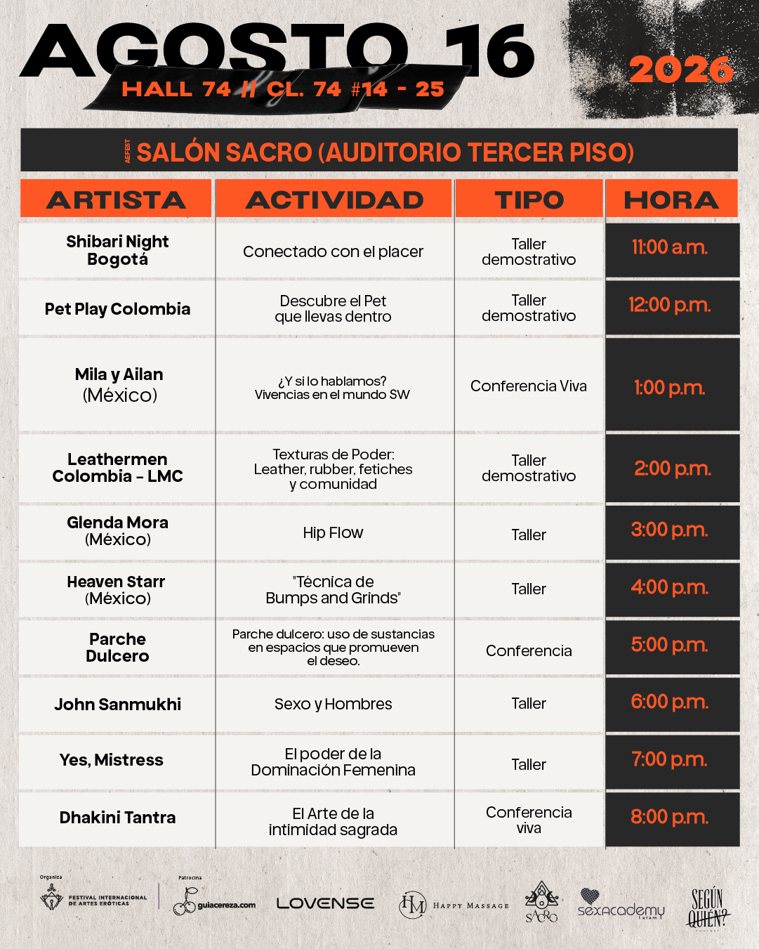 PROGRAMACIÓN AEFEST - AGOSTO 16 — imagen 3