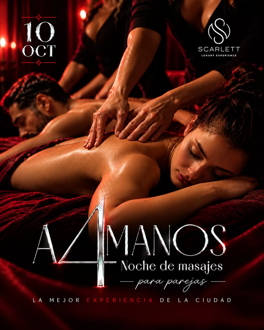 A 4 manos: noche de masajes