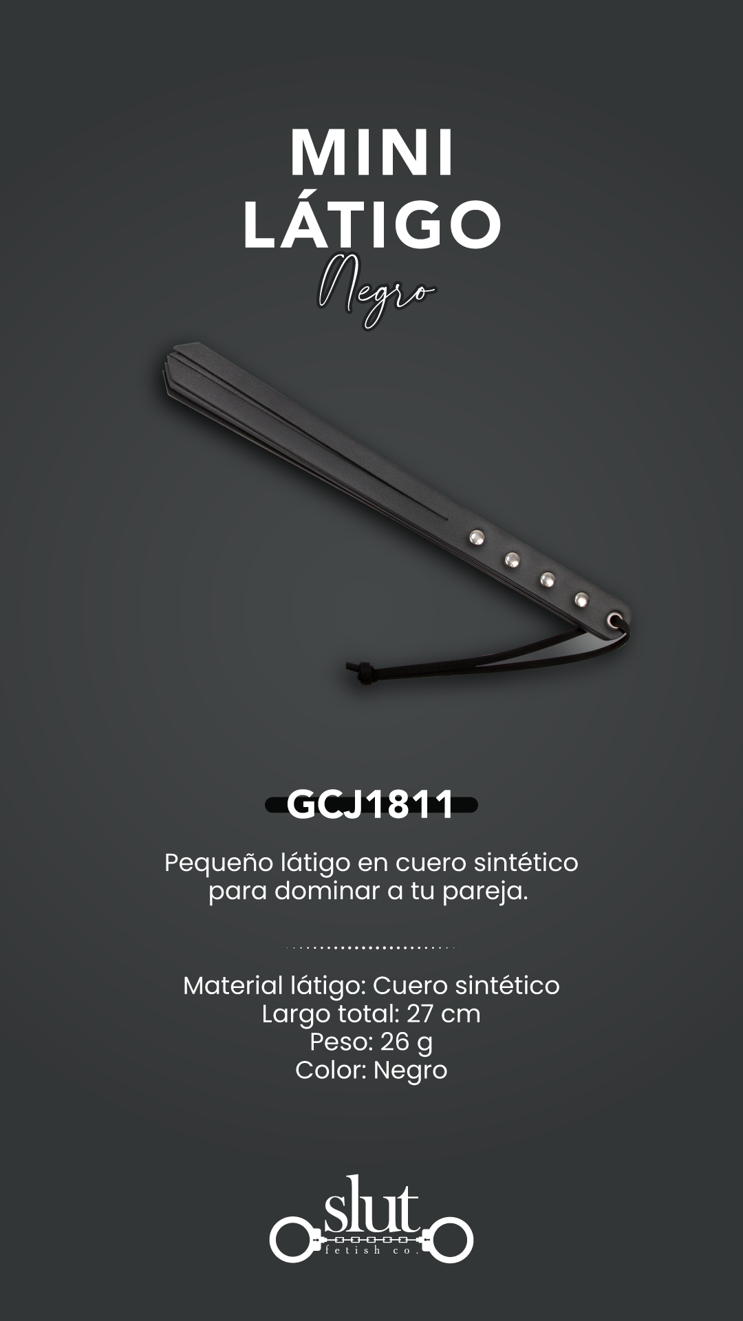 Mini Látigo Negro