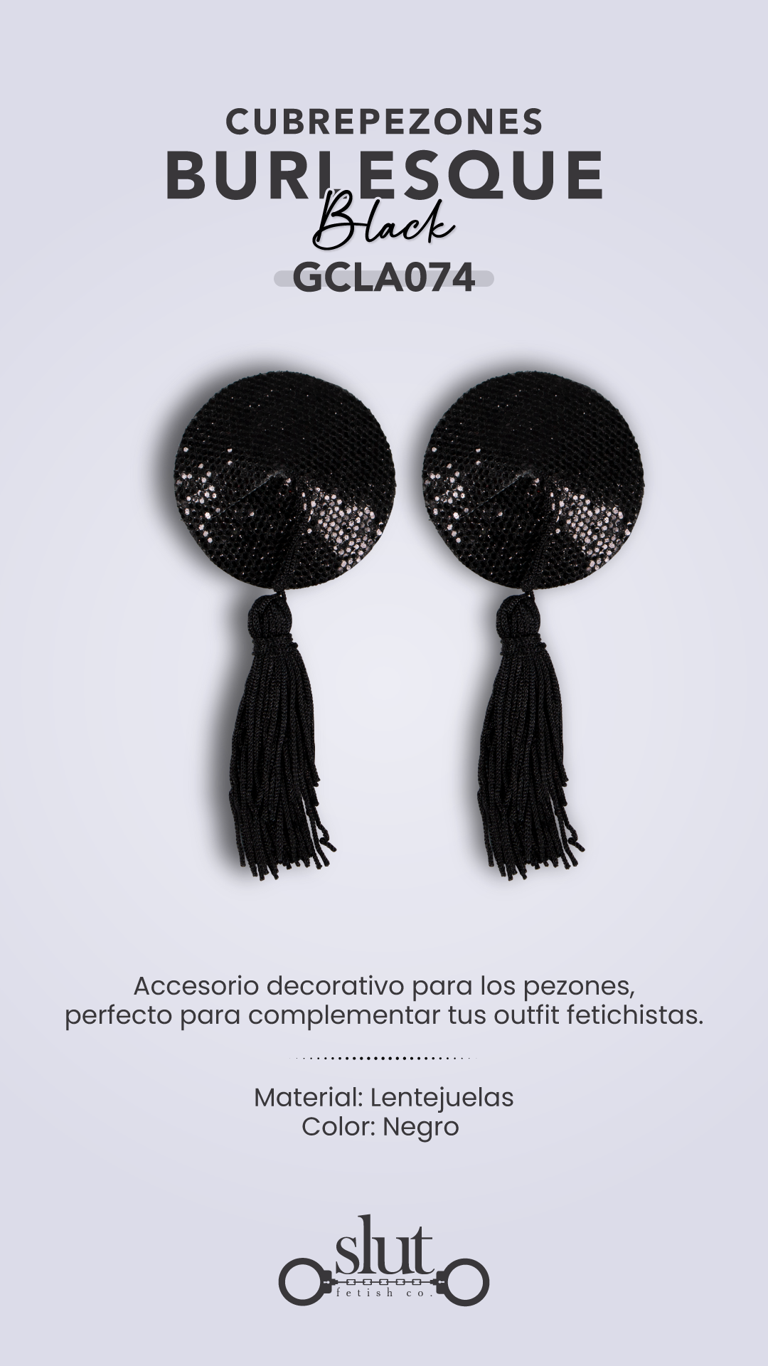 Cubrepezones Burlesque Black