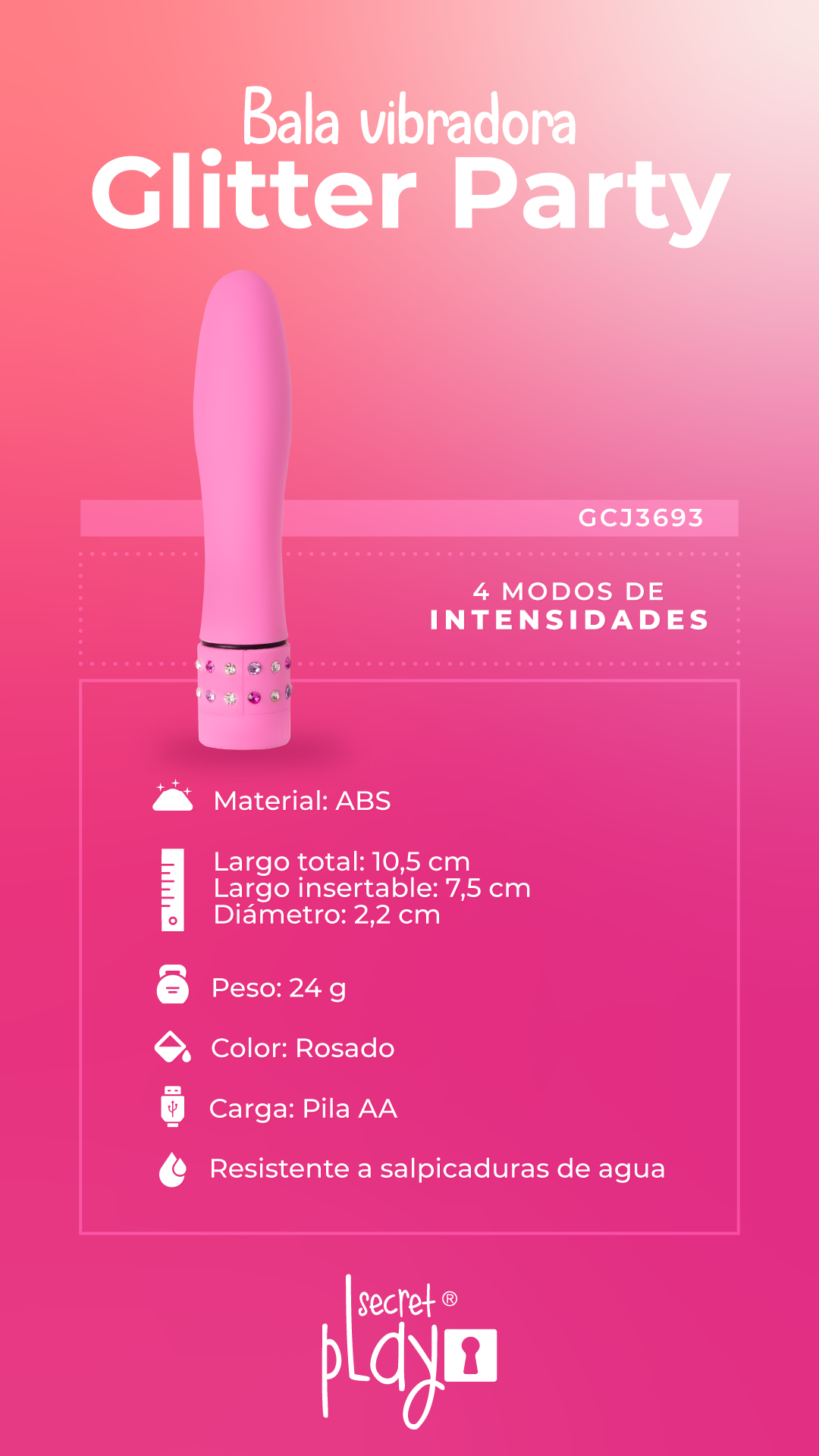 Vibrador Glitter Party