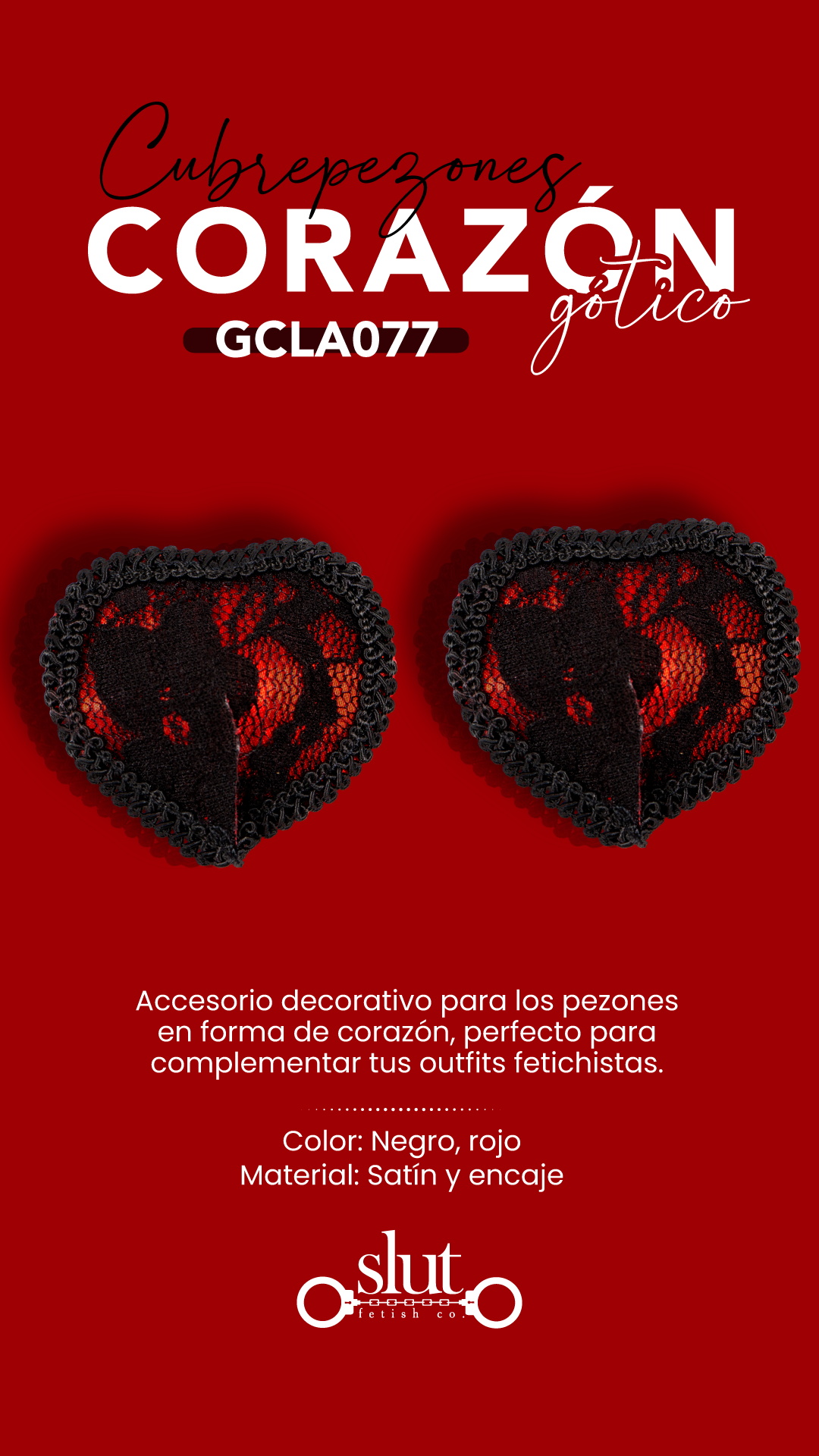 Cubrepezones Corazón Gótico