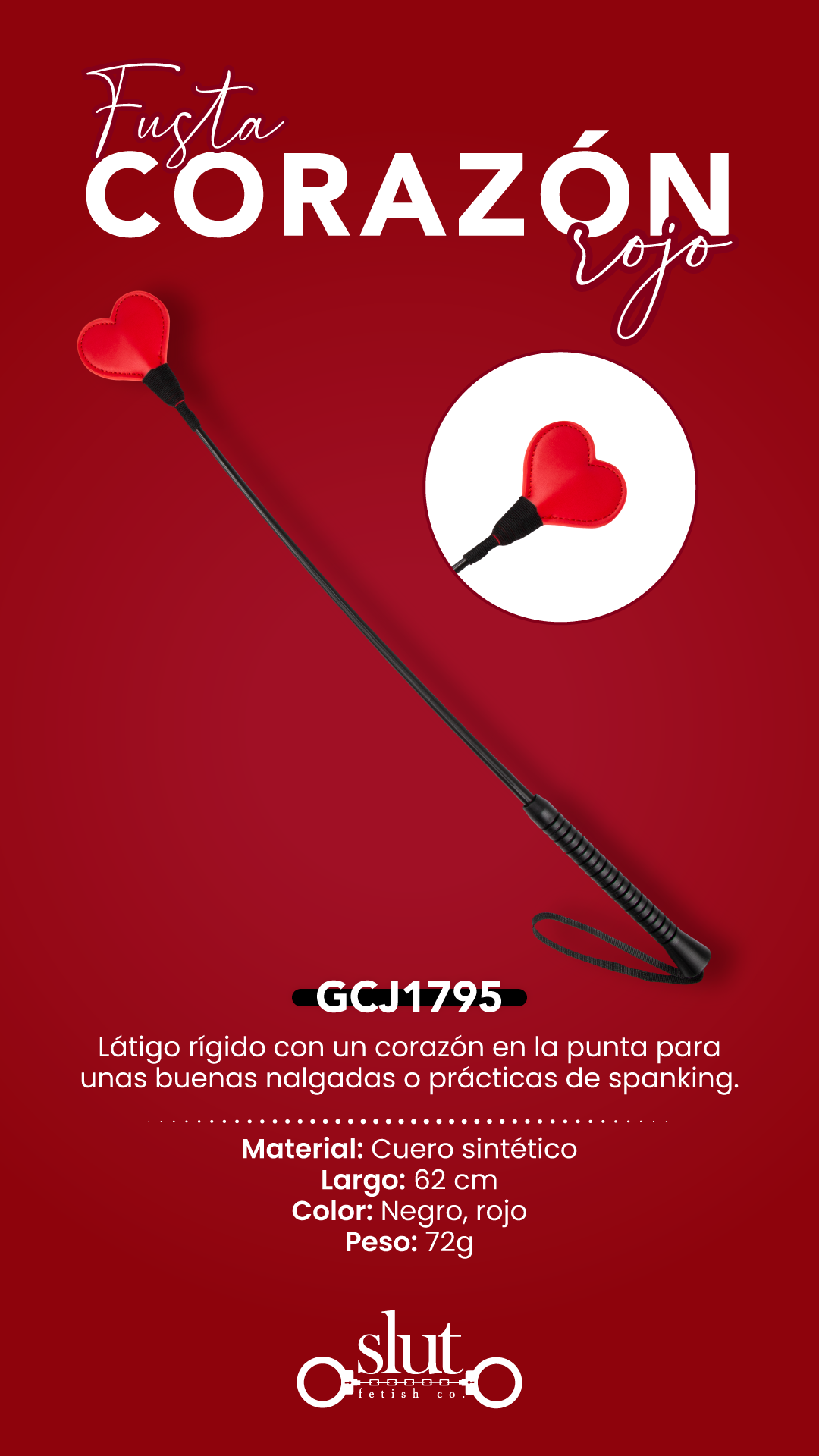 Fusta Corazón Rojo
