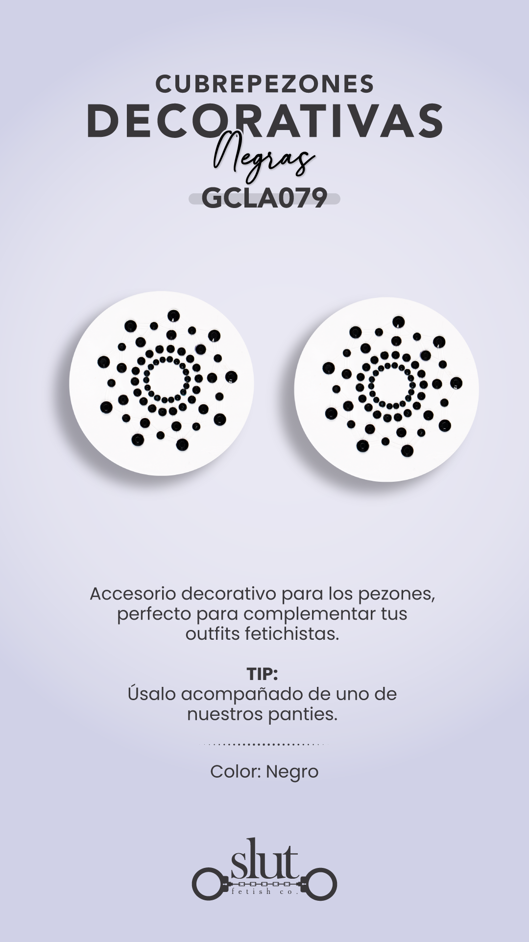 Cubrepezones Decorativas Negras