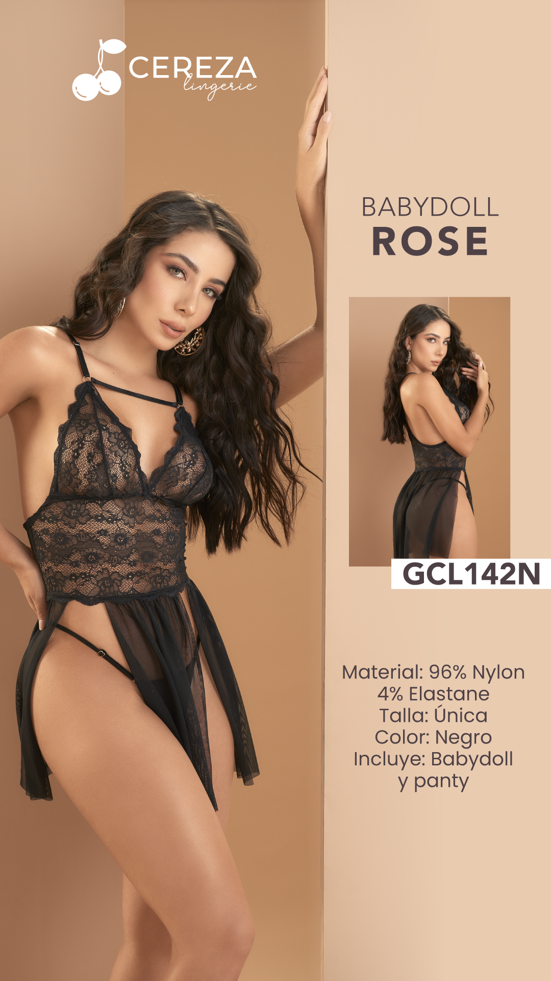 Babydoll Rouse Negro