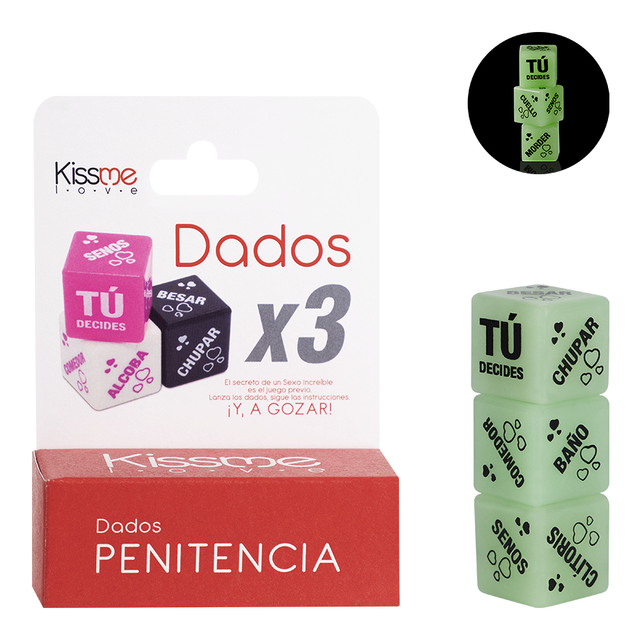 Imagen del producto DADOS PENITENCIA LUMINOSOS x 3