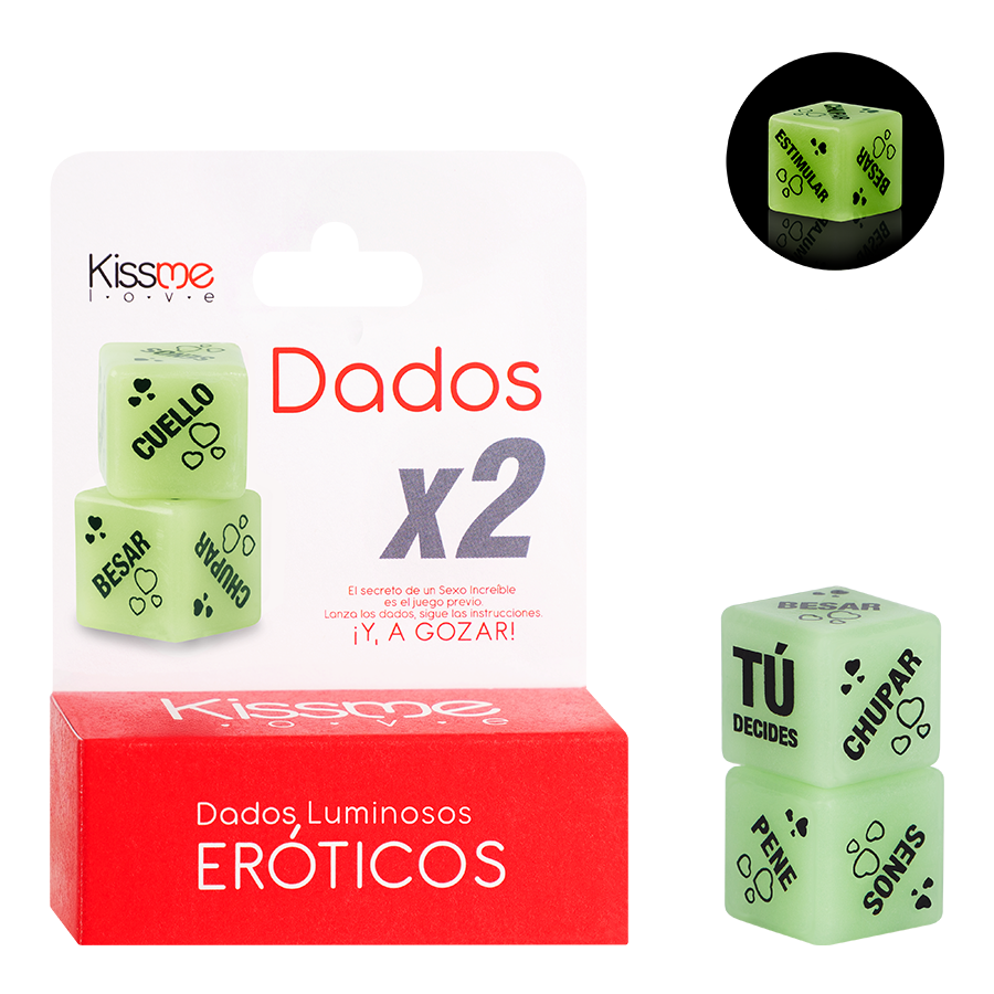 Imagen del producto DADOS ERÓTICOS LUMINOSOS X 2