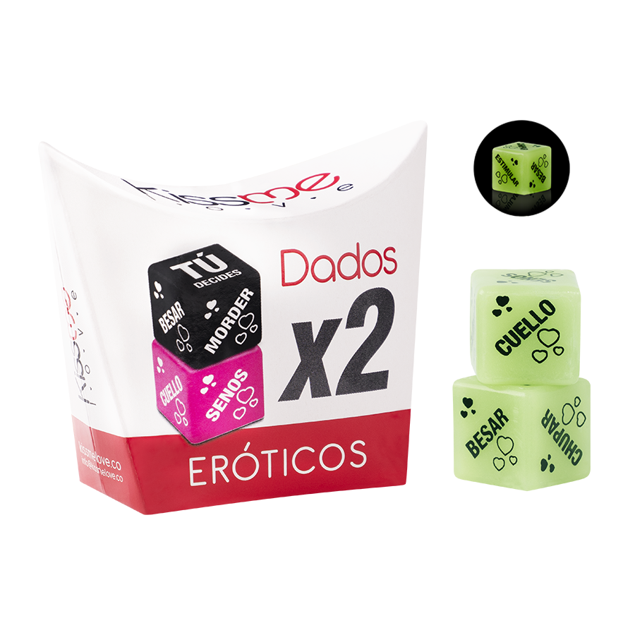 Imagen del producto DADOS ERÓTICOS LUMINOSOS X 2