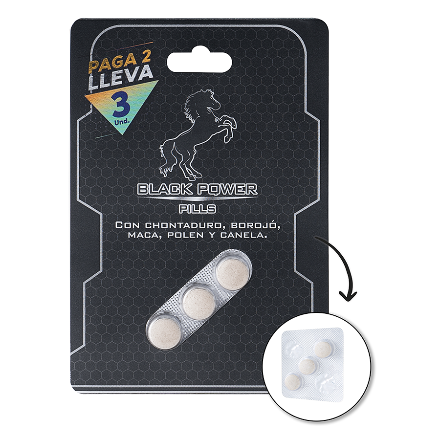 Imagen del producto ENERGIZANTE BLACK POWER PILLS X 2 + 1 GR