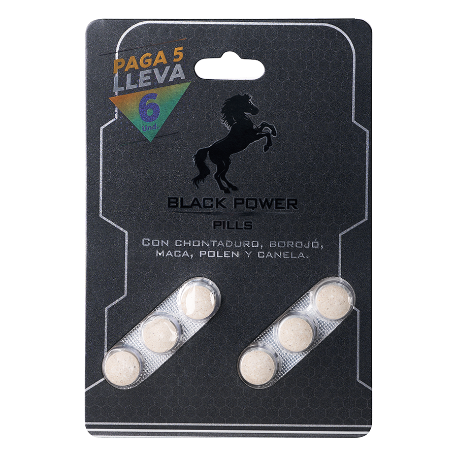 Imagen alternativa del producto: ENERGIZANTE BLACK POWER PILLS X 5 + 1 GR