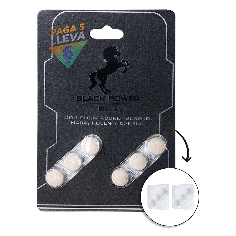 Imagen del producto ENERGIZANTE BLACK POWER PILLS X 5 + 1 GR