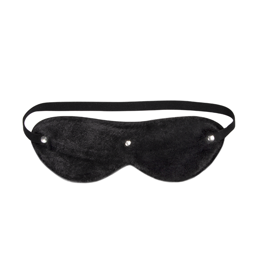 TAPA OJOS DE CUERO Y PELUCHE