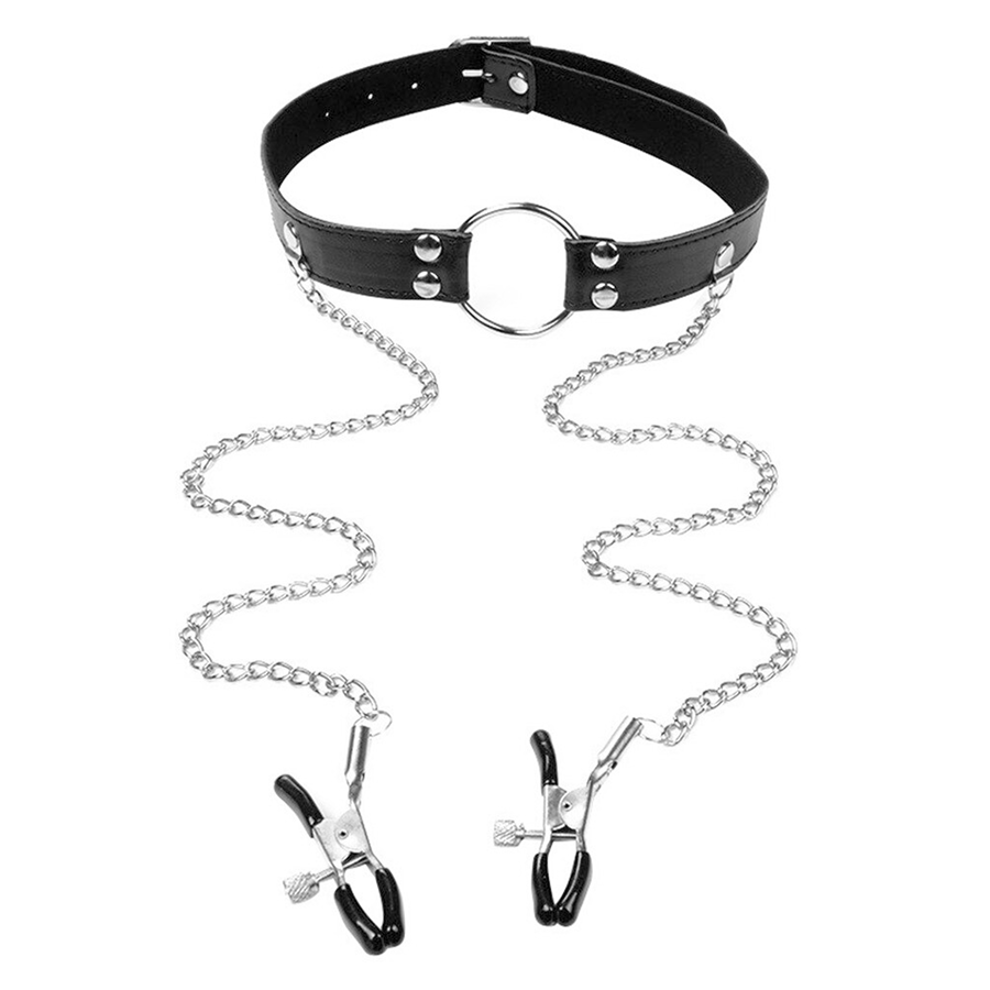 Imagen alternativa del producto: MORDAZA SEXO ORAL CON PINZAS EROTIC