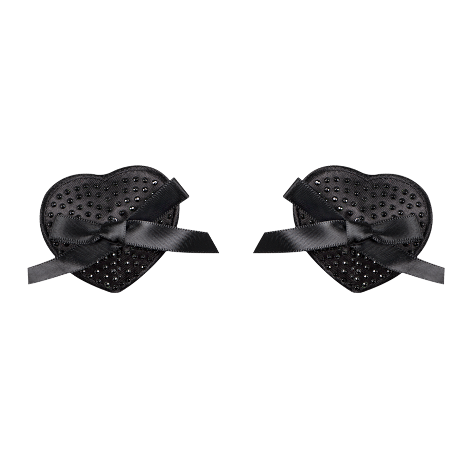 Imagen alternativa del producto: CUBREPEZONES DE LUJO CORAZÓN NEGRO