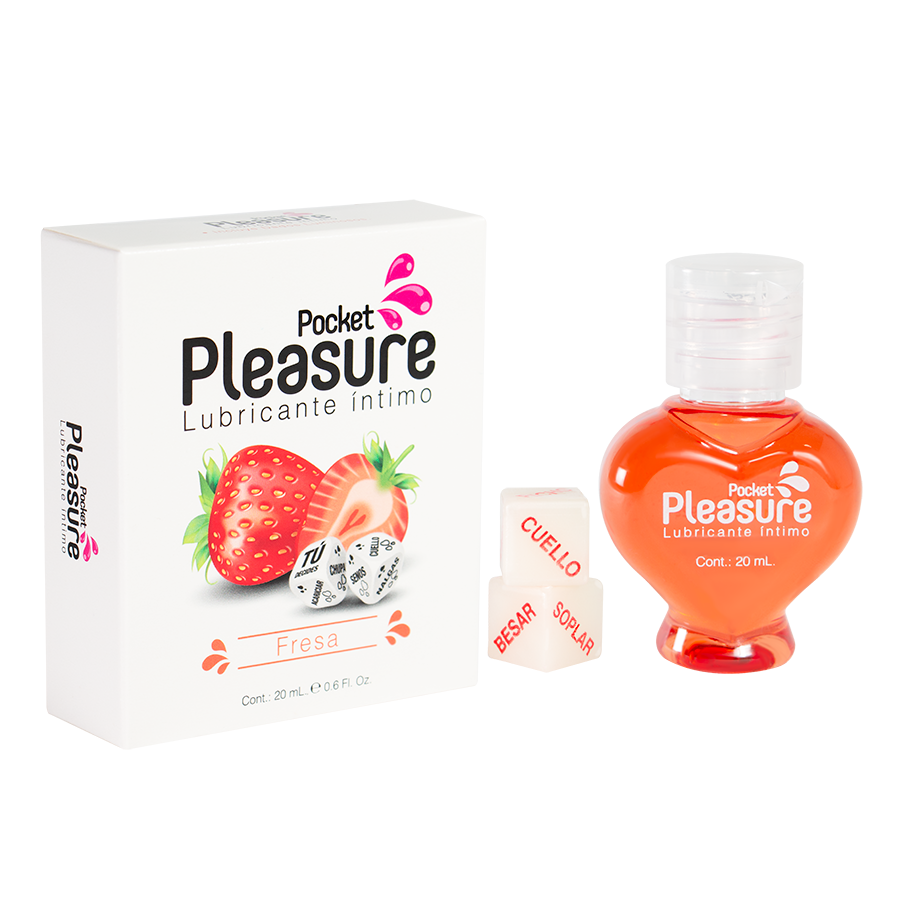 Imagen del producto LUBRICANTE X 20 ML FRESA POCKET PLEASURE