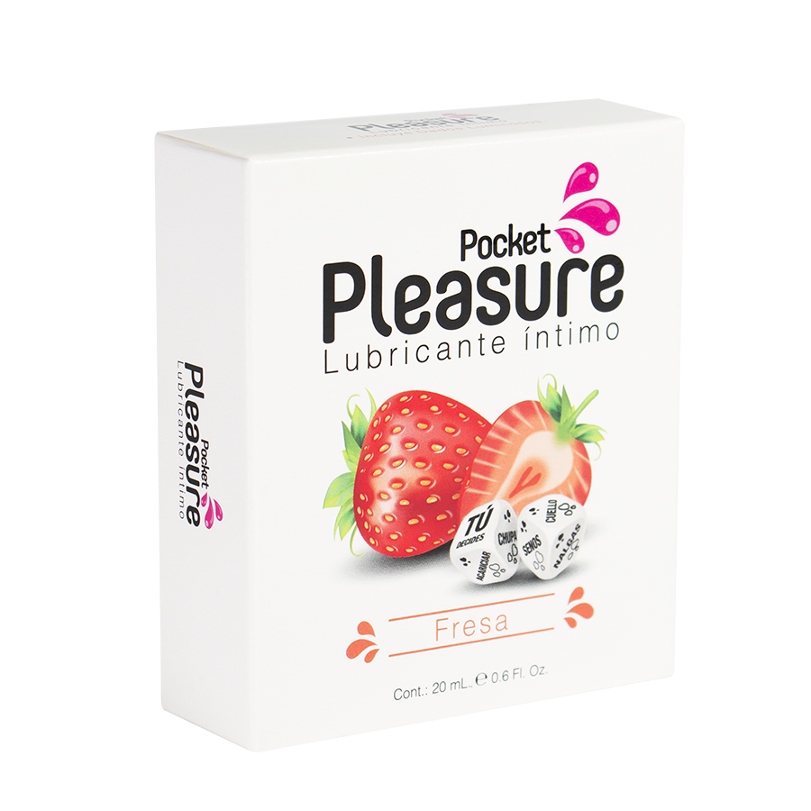 LUBRICANTE X 20 ML FRESA POCKET PLEASURE