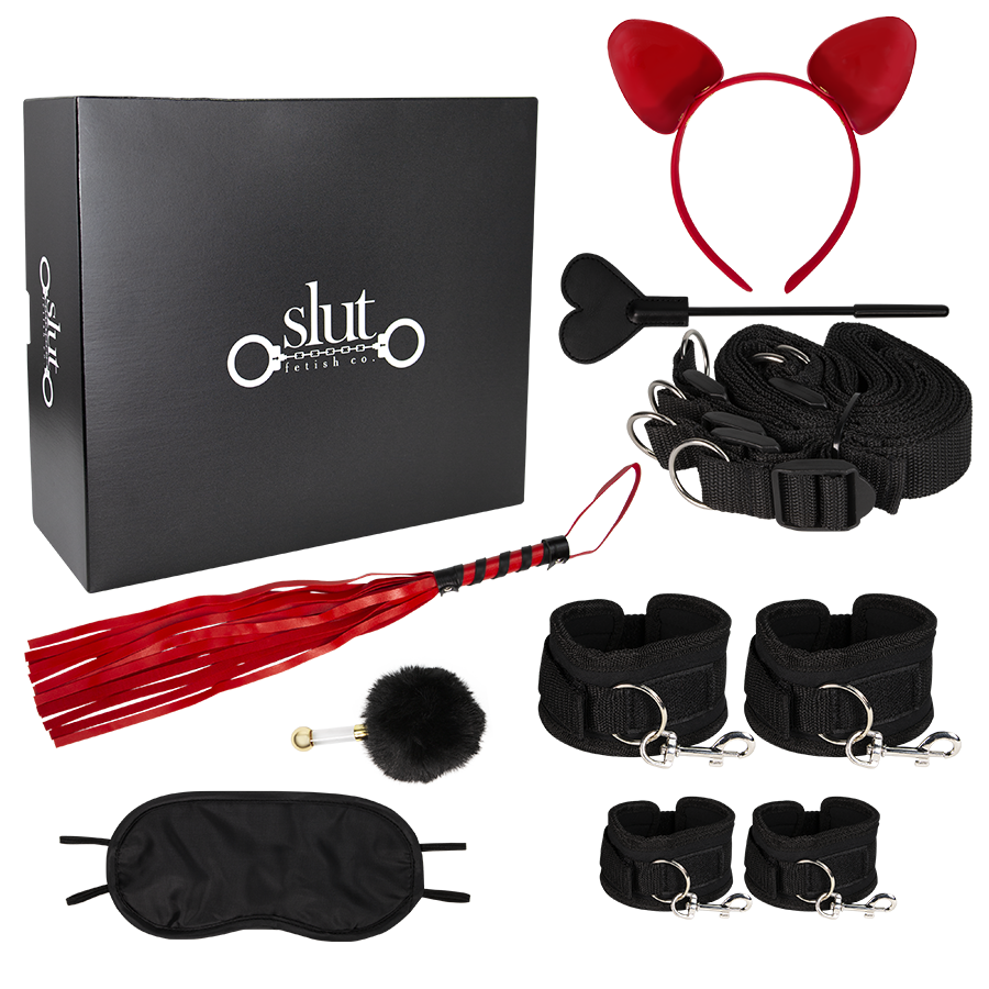 Imagen del producto BONDAGE 6 PIEZAS BLACK/RED 