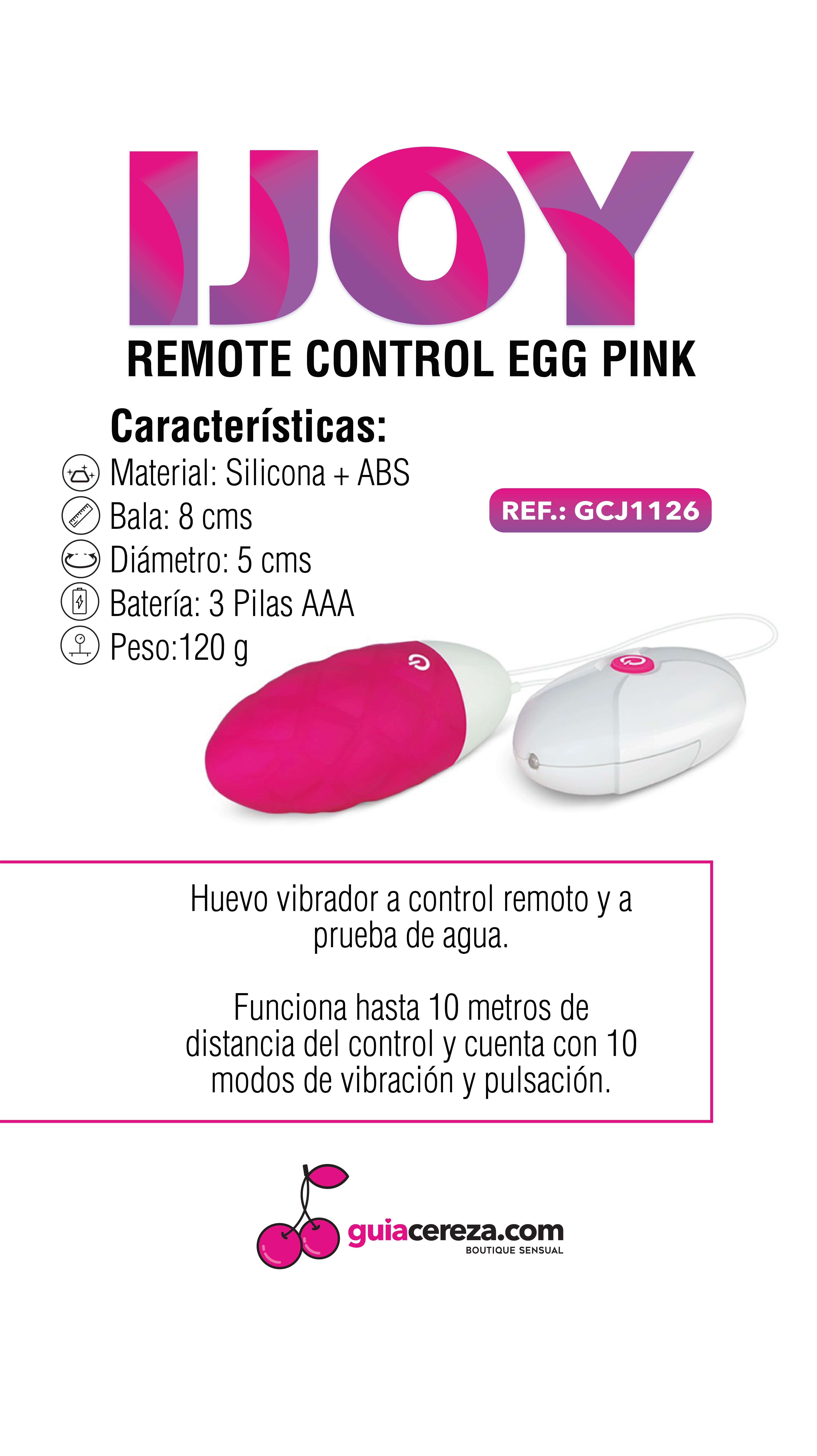 Huevo Vibrador Ijoy Egg Pink a Control Remoto