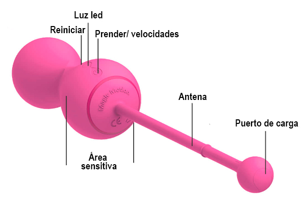  Haga clic o desplácese para acercar           Bolas Vaginales Vibradoras Magic Kegel Master Gen 2 Controladas por APP Global