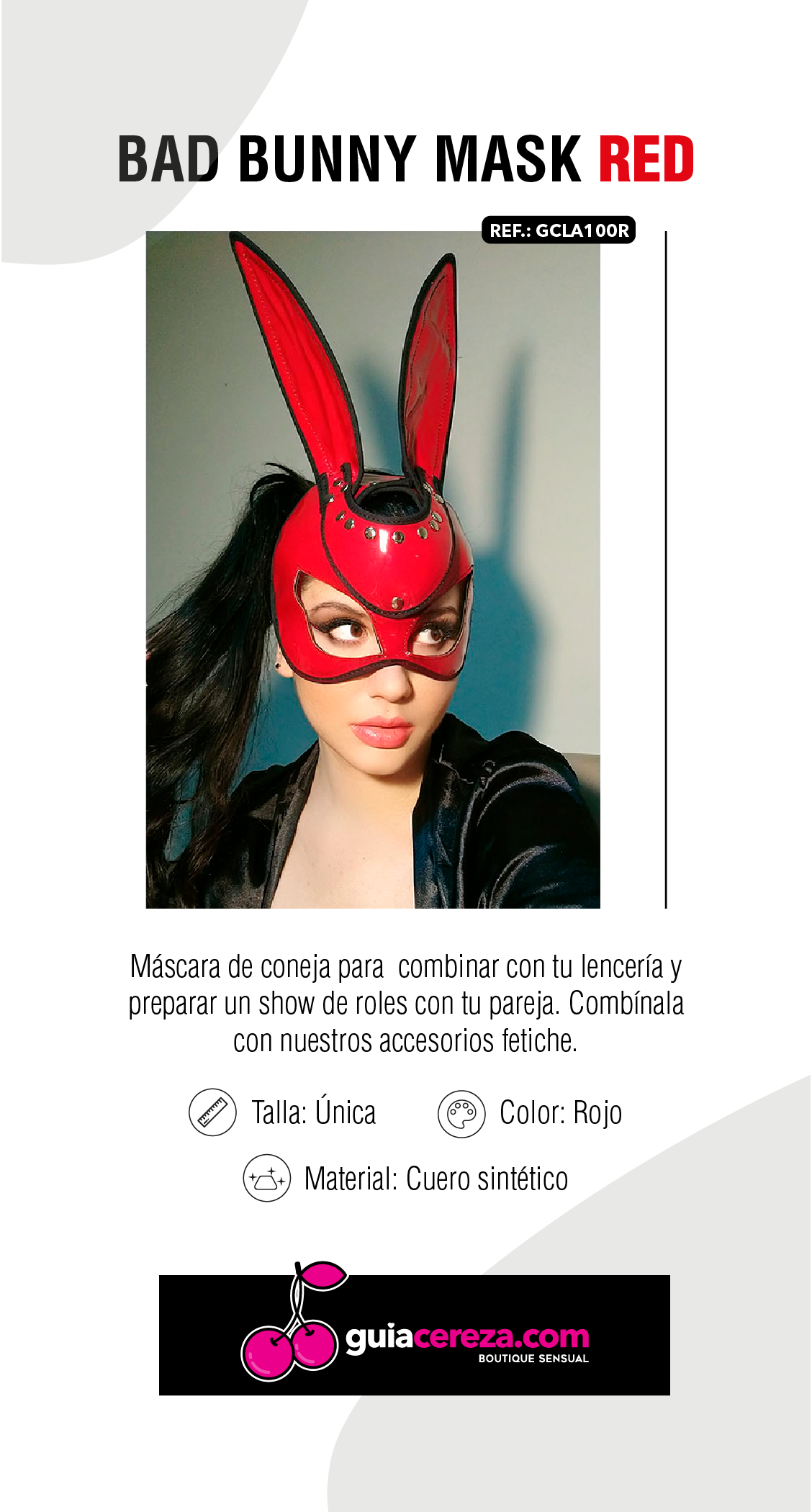 MASCARA BAD BUNNY RED