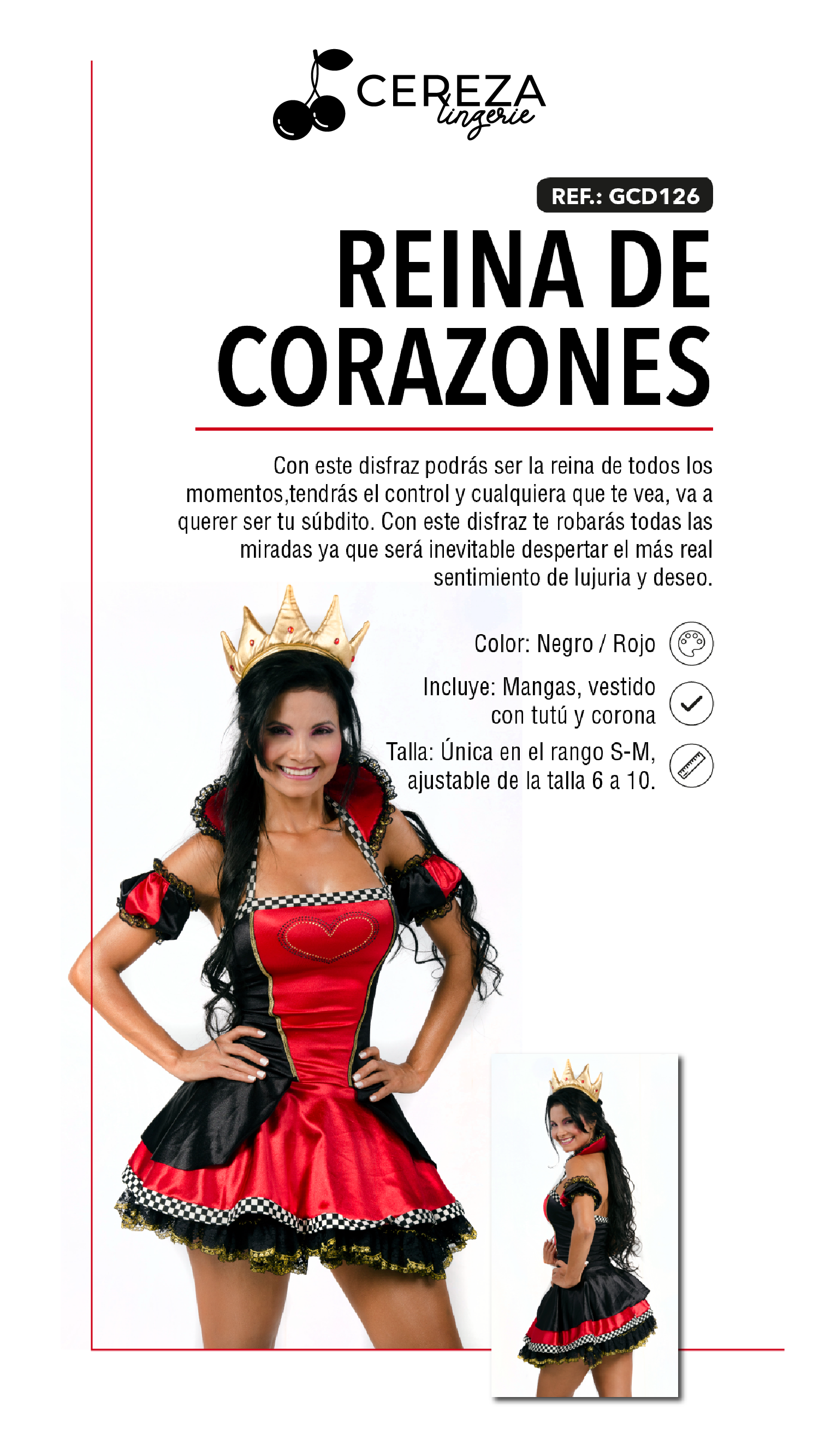 DISFRAZ REINA DE CORAZONES